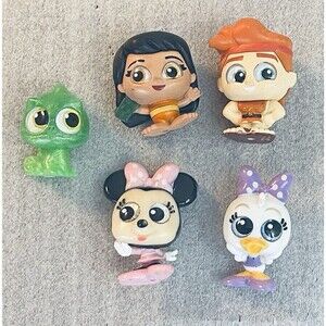 Disney Doorables Lot of 5: Glitter Pascal, Lilo, Hercules, Daisy Duck, Minnie